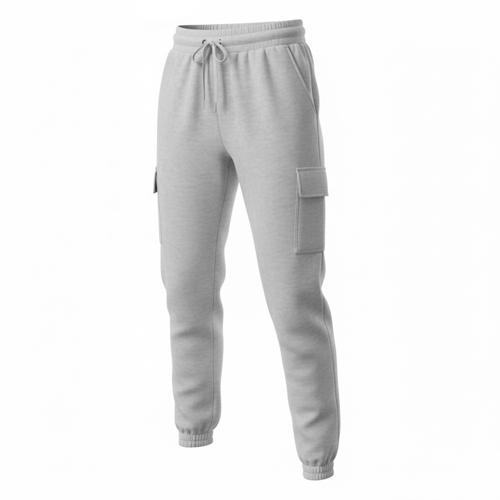 Yogalicious Light Gray Cargo Style Joggers - Picture 3 of 7